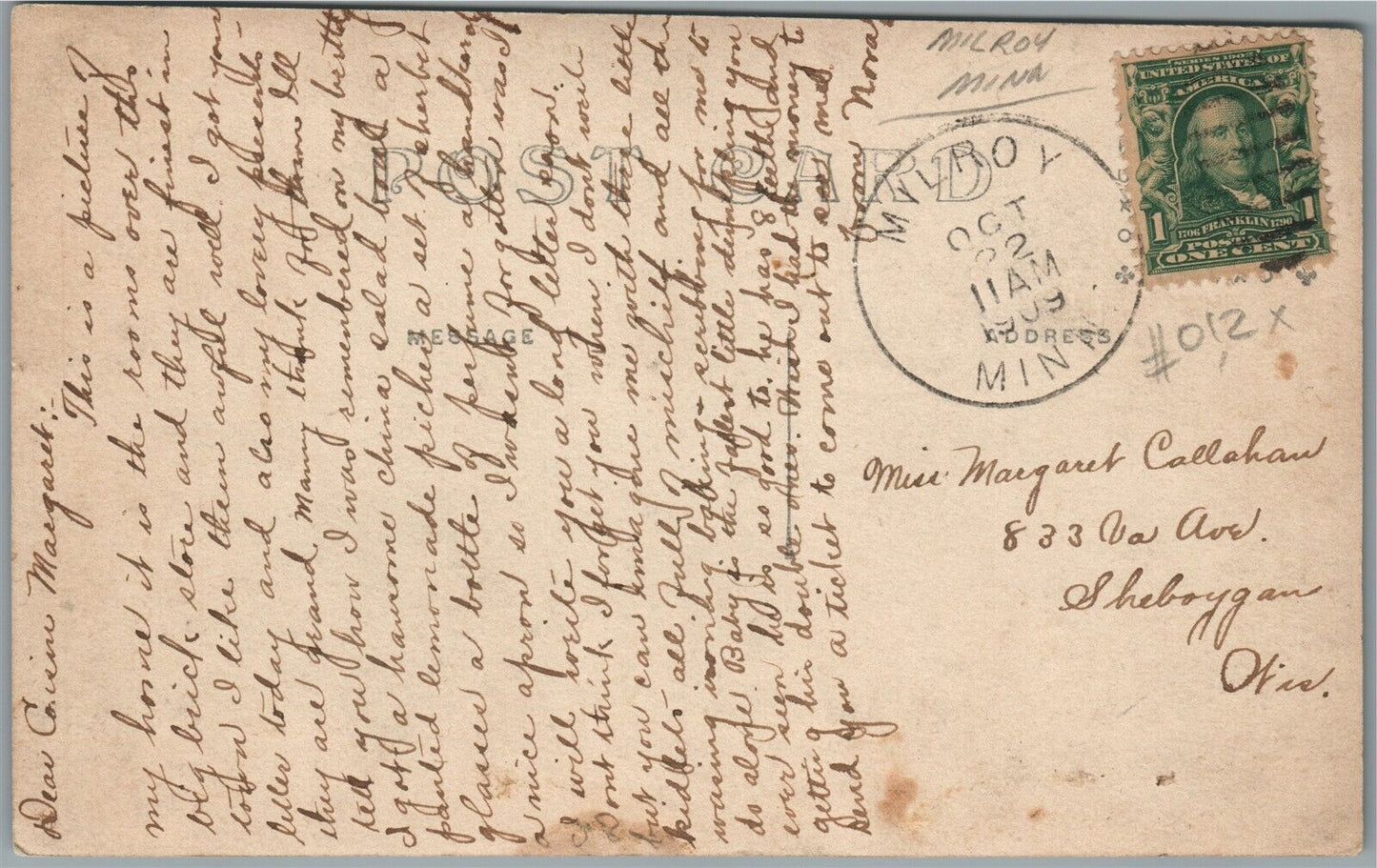 MILROY MN STREET SCENE ANTIQUE REAL PHOTO POSTCARD RPPC