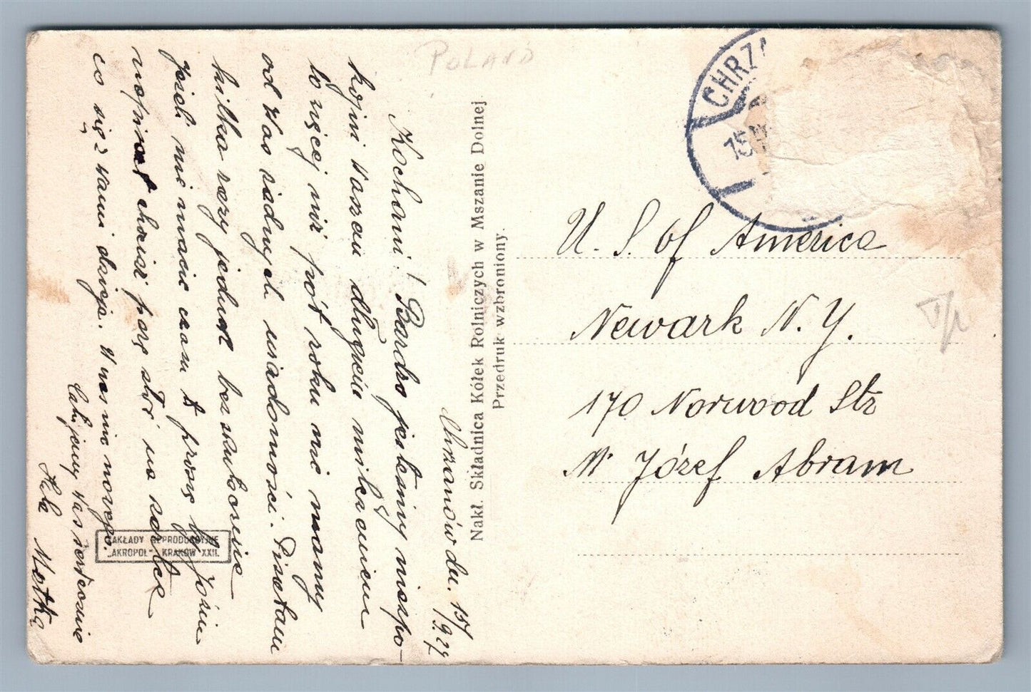 RABKA POLAND WYDOK NA STONE ANTIQUE POSTCARD