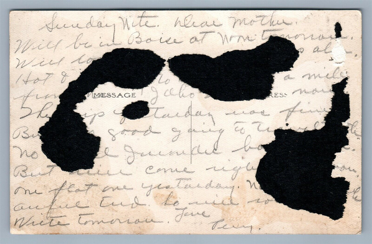 OLD OREGON TRAIL BLUE MOUNTAINS VINTAGE REAL PHOTO POSTCARD RPPC