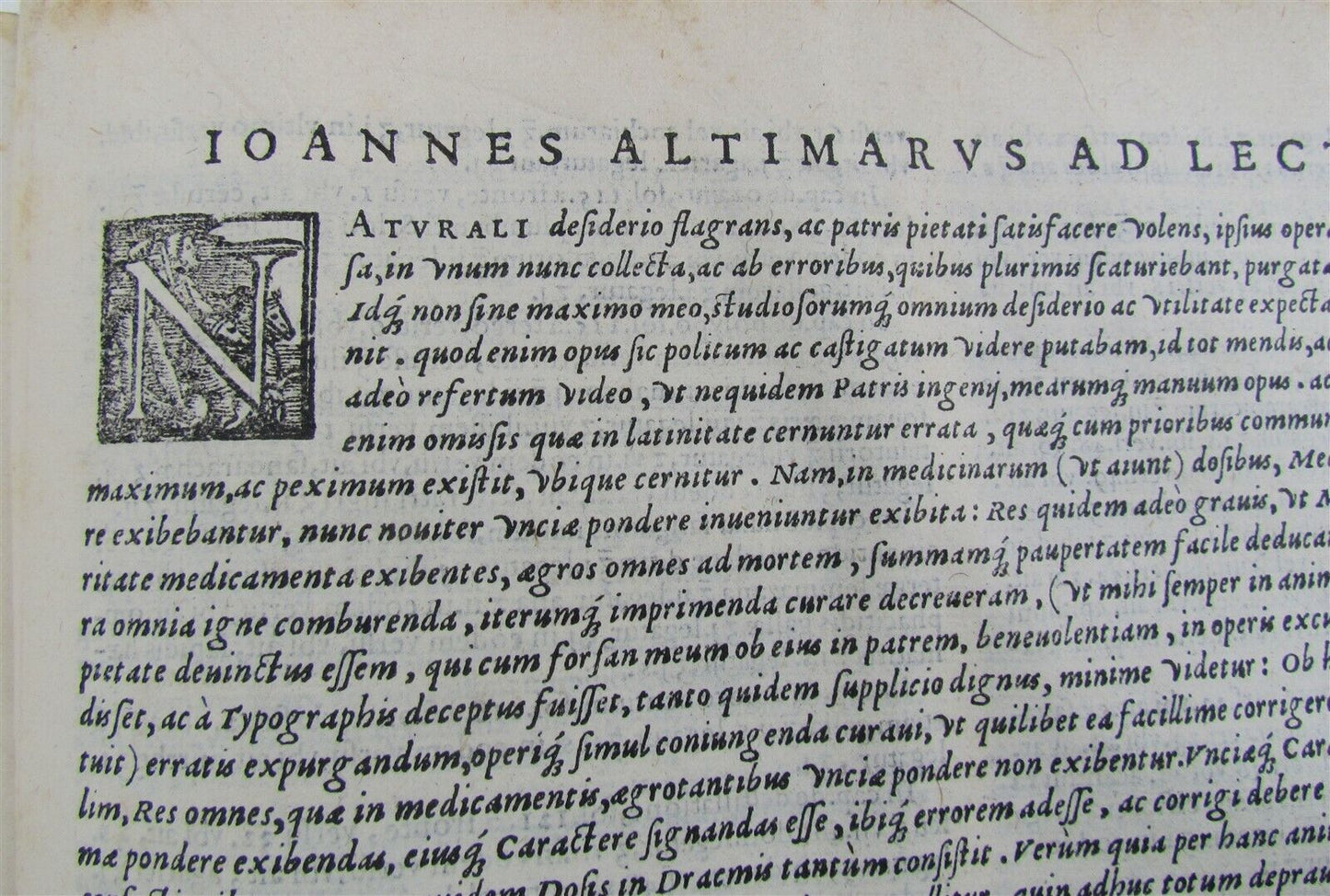 1574 MEDICAL TREATISE DONATI ALTOMARE antique VELLUM BOUND FOLIO rare