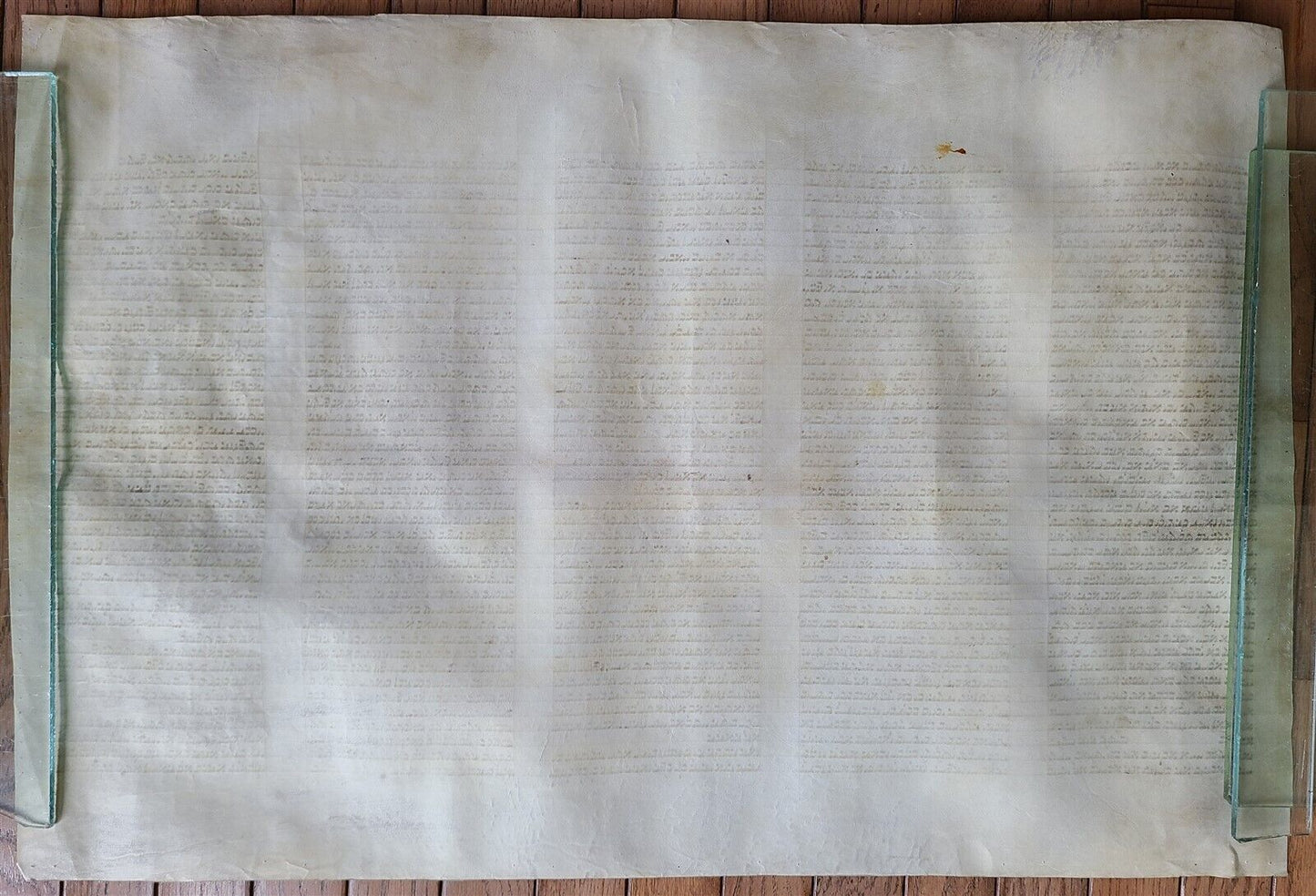 TORAH SCROLL FRAGMENT MANUSCRIPT on VELLUM ANTIQUE BIBLE EXODUS 2:24-6:30