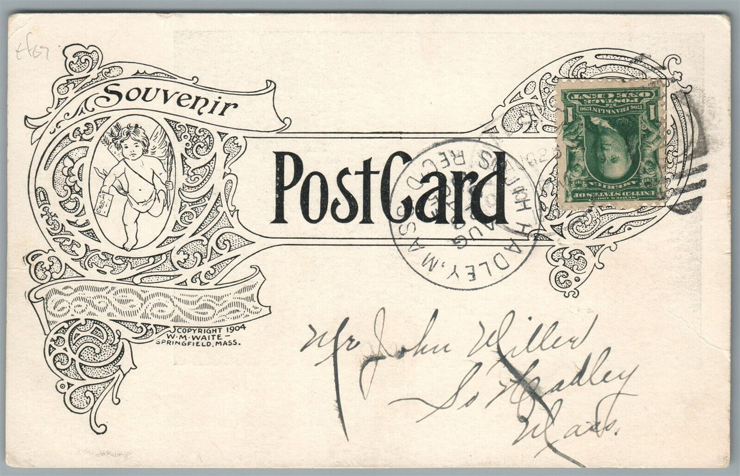 PALMER MA FOREST LAKE ANTIQUE POSTCARD