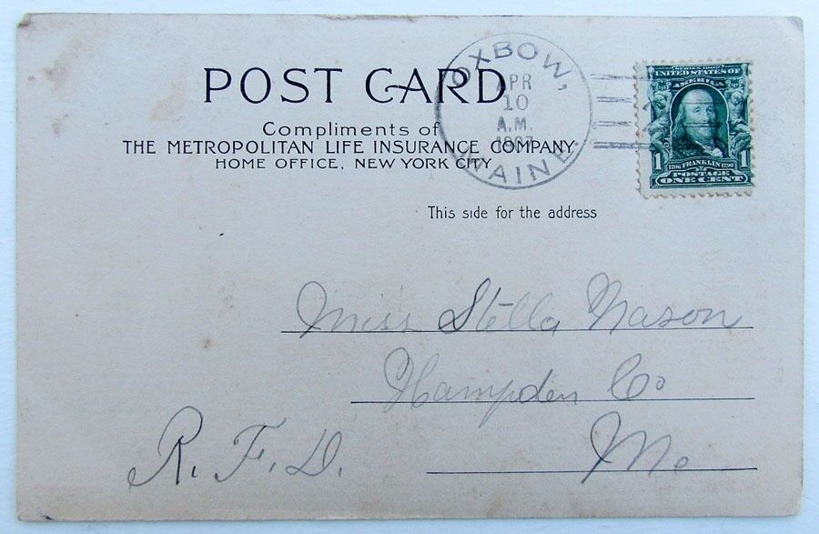 VINTAGE 1907 UNDIVIDED POSTCARD METROPOLITAN LIFE INSURANCE HOME OFFICE NEW YORK