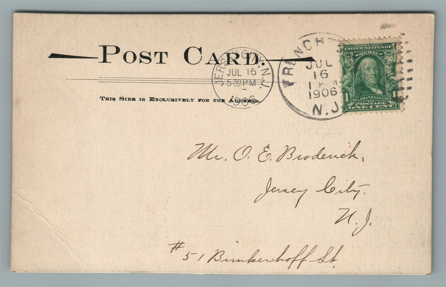 FRENCHTOWN NJ RAILROAD RAILWAY TRAIN TRACKS ANTIQUE REAL PHOTO POSTCARD RPPC