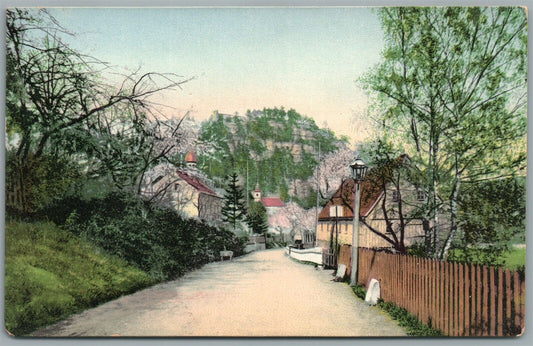 WROCLAW STREET SCENE POLAND ANTIQUE POSTCARD