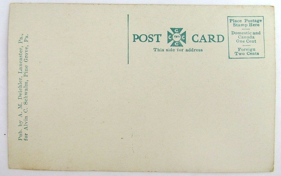 ANTIQUE UNUSED POSTCARD UNITED BRETHERN CHURCH PINE GROVE PA