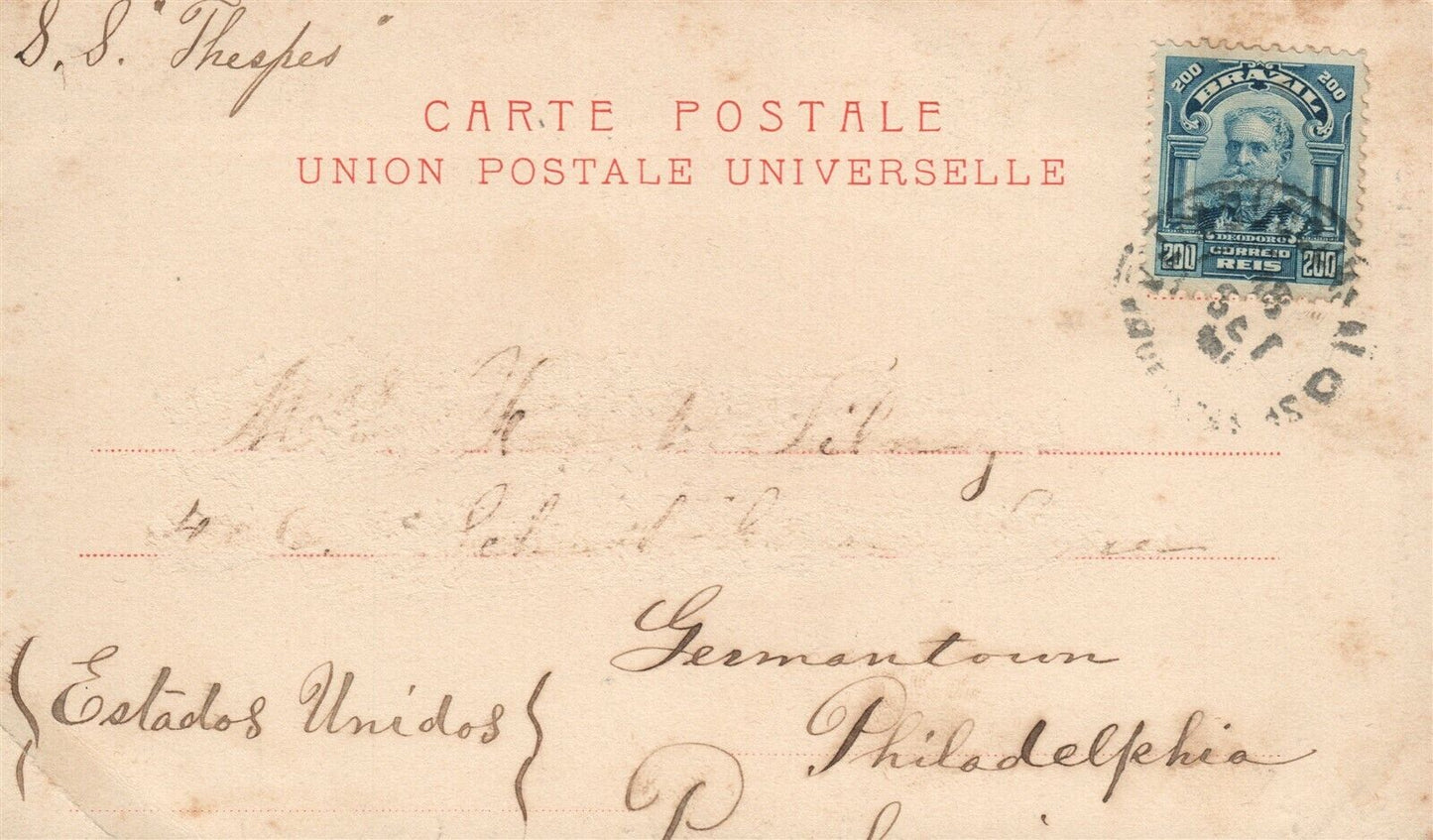 BRAZIL RIO DE JANEIRO VILLA CAPITANI PETROLOPIS ANTIQUE POSTCARD