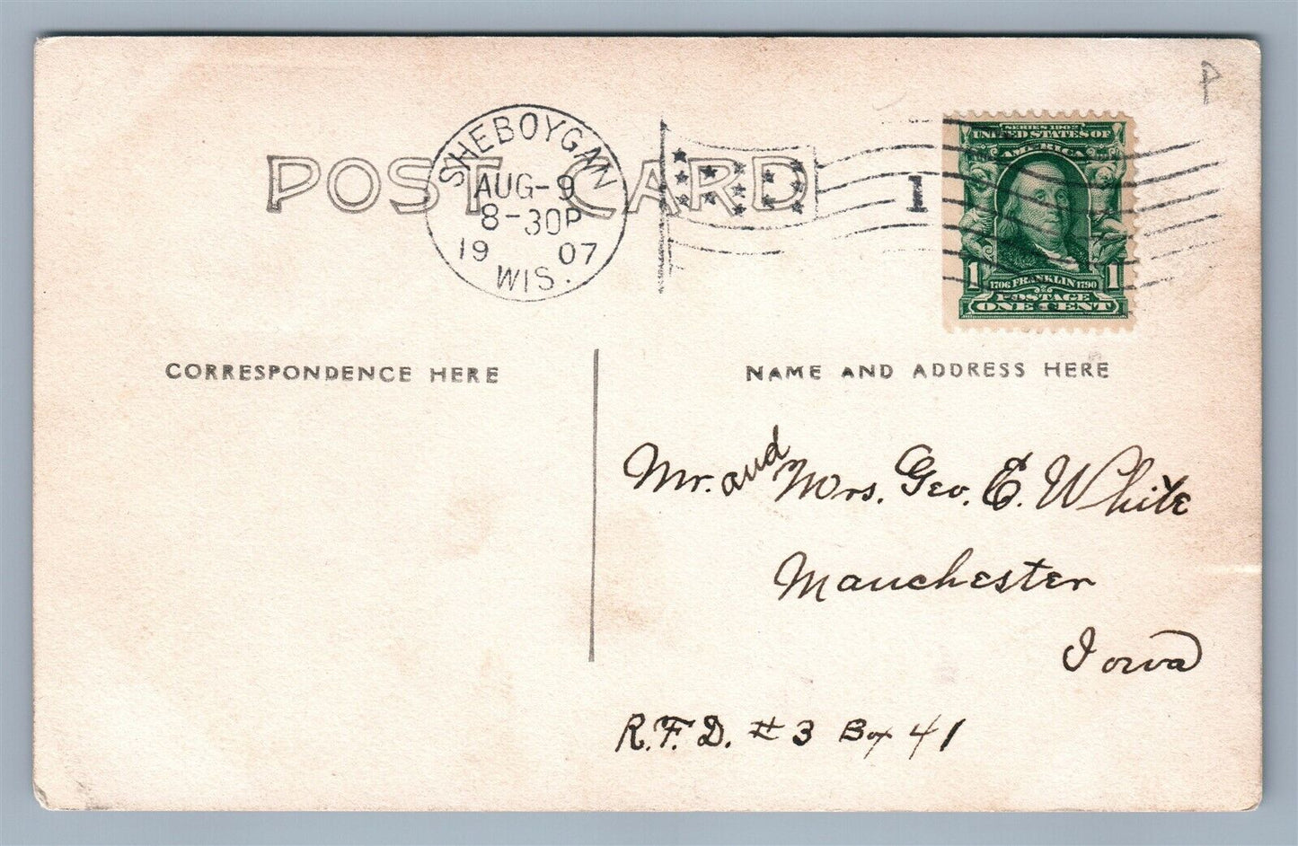 SHEBOYGAN FALLS WI WOOLEN MILLS 1907 ANTIQUE REAL PHOTO POSTCARD RPPC