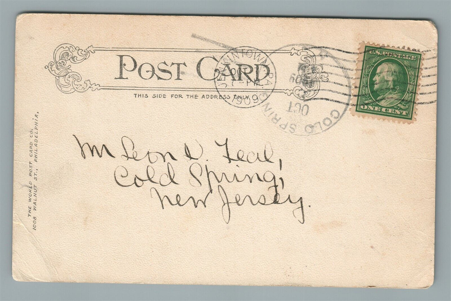JENKINTOWN PA ABINGTON FRIEND'S SCHOOL ANTIQUE POSTCARD