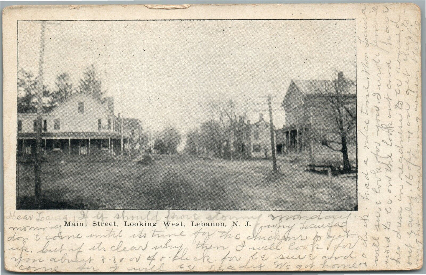 RINGOES NJ BAPTIST CHURCH ANTIQUE POSTCARD