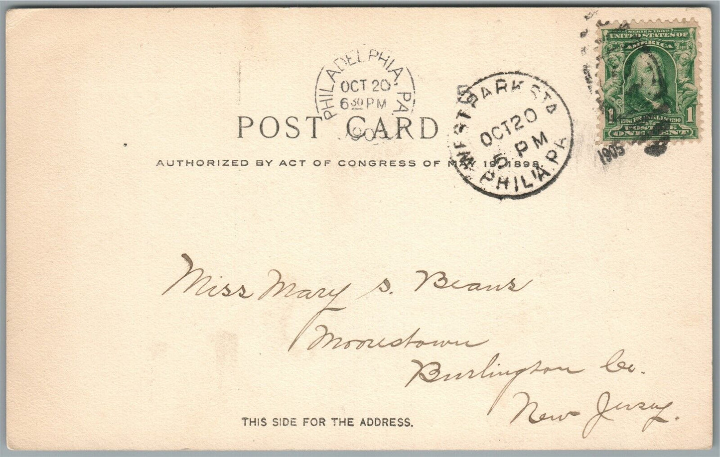 PHILADELPHIA PA WALNUT STREET THEATRE ANTIQUE POSTCARD