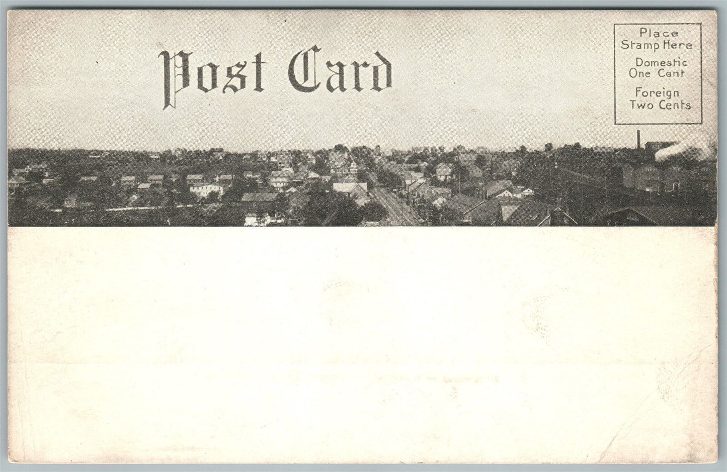 SOUDERTON PA RAILROAD AVENUE DOUBLE SIDED ANTIQUE POSTCARD