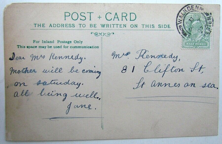 VINTAGE BRITISH POSTCARD THE MONUMENT WORSLEY UK