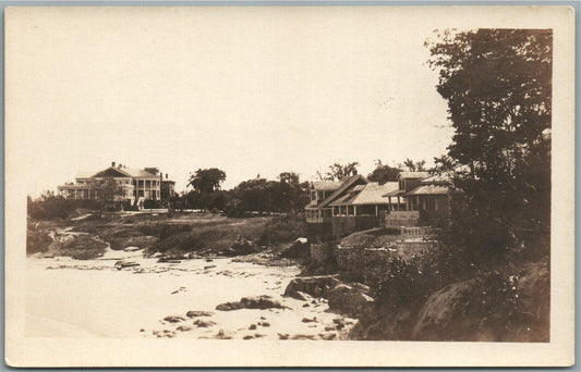 CAPE COTTAGE ME COAST HOUSES ANTIQUE REAL PHOTO POSTCARD RPPC