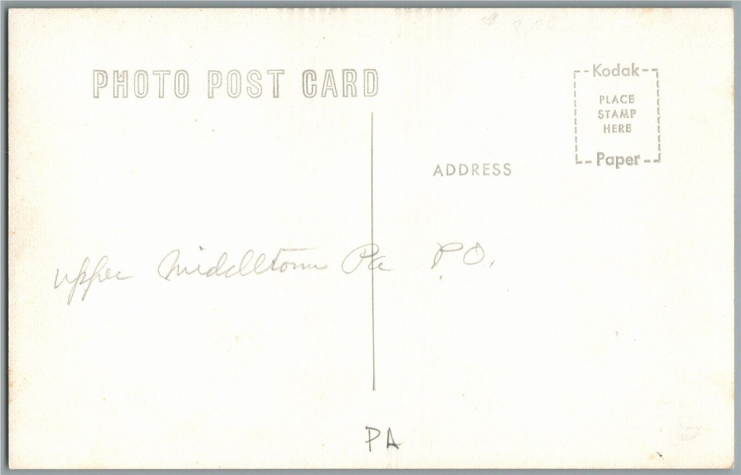 UPPER MIDDLETOWN PA POST OFFICE VINTAGE REAL PHOTO POSTCARD RPPC