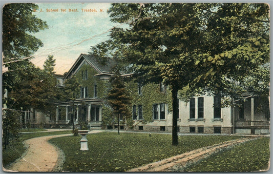 TRENTON NJ SCHOOL FOR DEAF ANTIQUE POSTCARD
