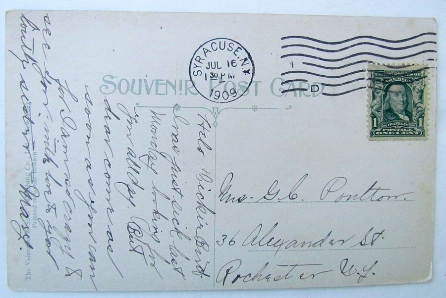 VINTAGE 1909 POSTCARD E.FAYETTE STREET SYRACUSE NY NEW YORK