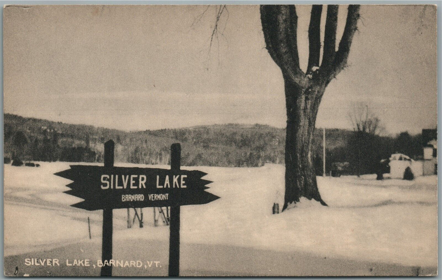 BARNARD VT SILVER LAKE ANTIQUE POSTCARD