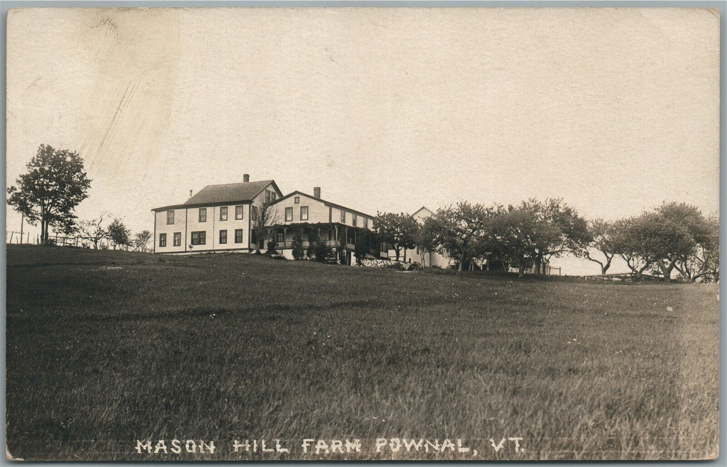 FARM POWNAL VT MASON HILL ANTIQUE REAL PHOTO POSTCARD RPPC