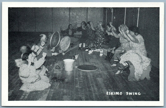 ESKIMO SWING VINTAGE POSTCARD