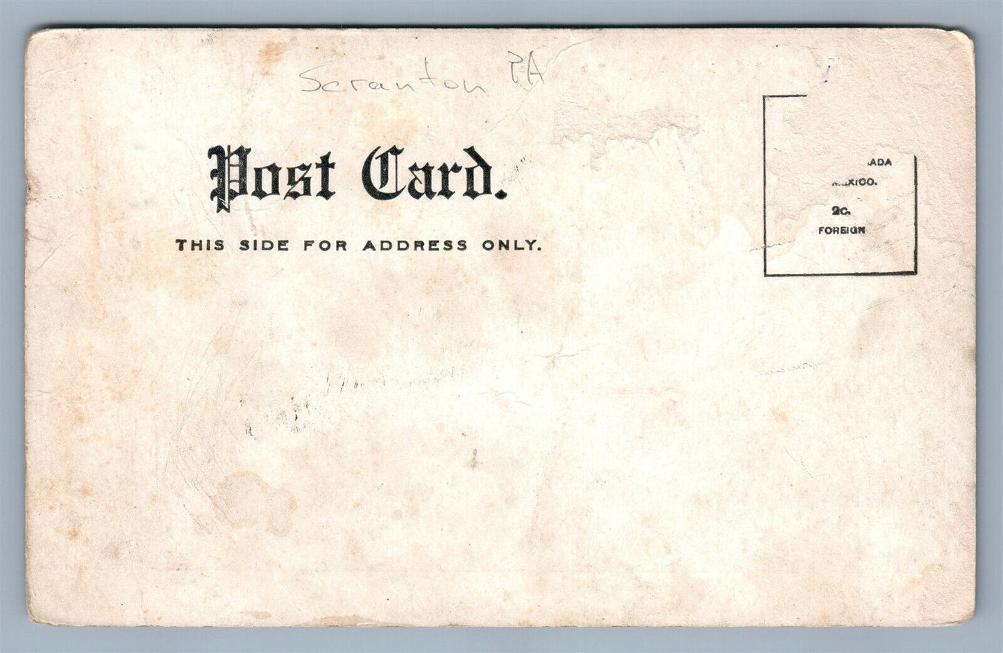 POTTSVILLE PA GARFIELD SQUARE ANTIQUE POSTCARD