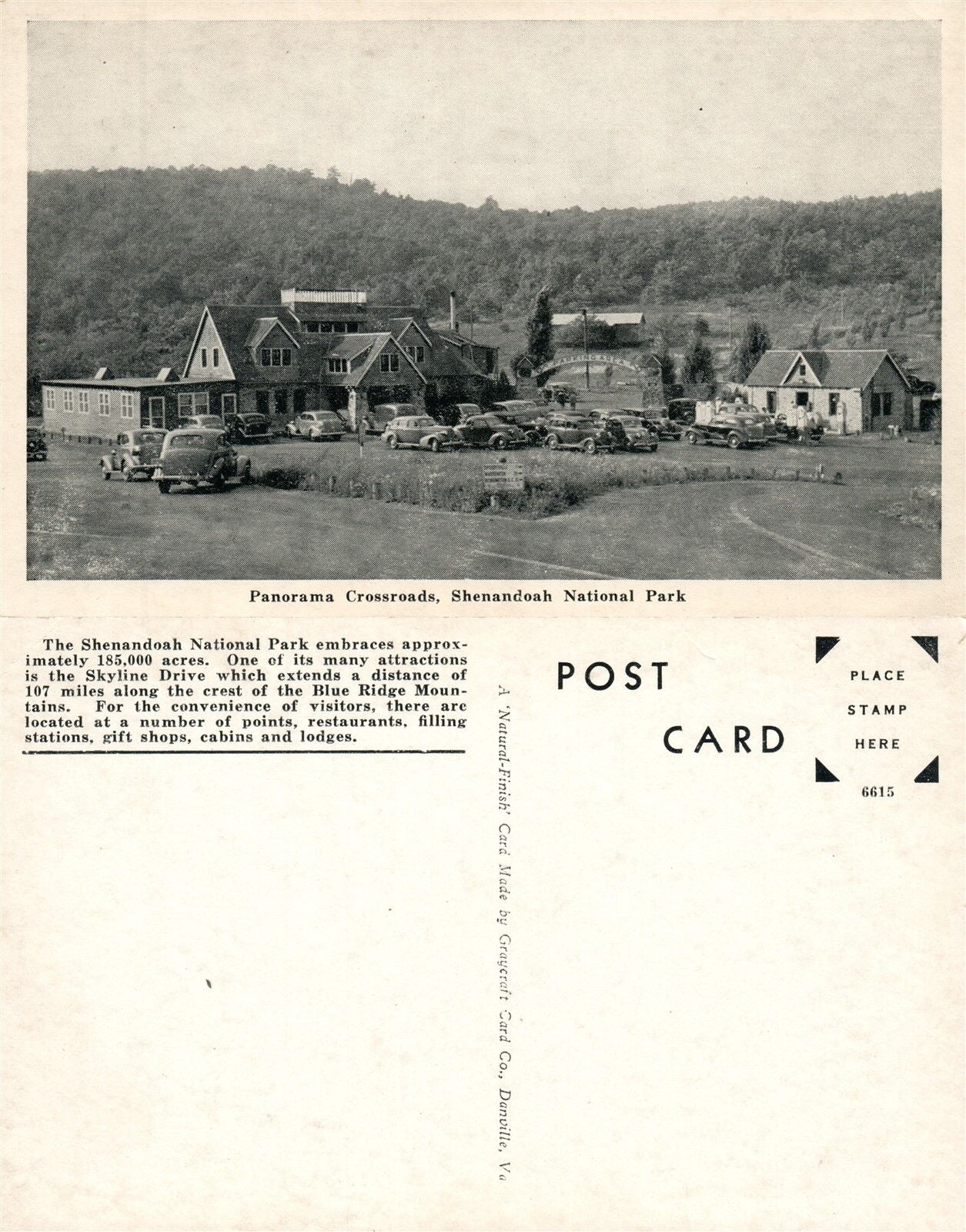 SHENANDOAH NATIONAL PARK VA VINTAGE POSTCARD