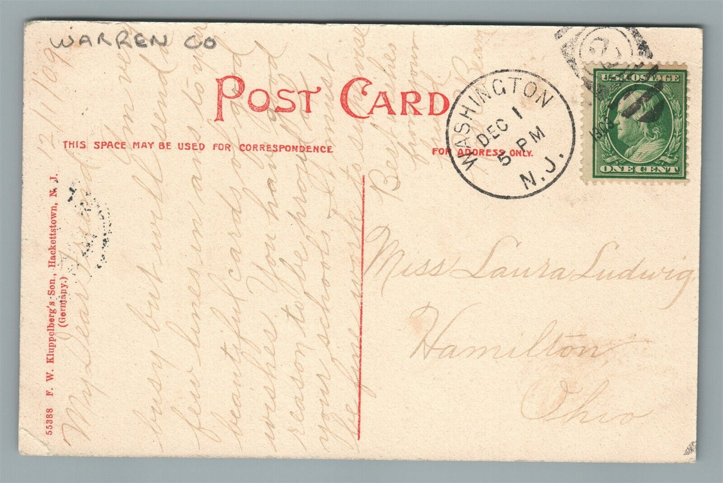 HACKETTSTOWN NJ CAMPUS OF SEMINARY ANTIQUE POSTCARD