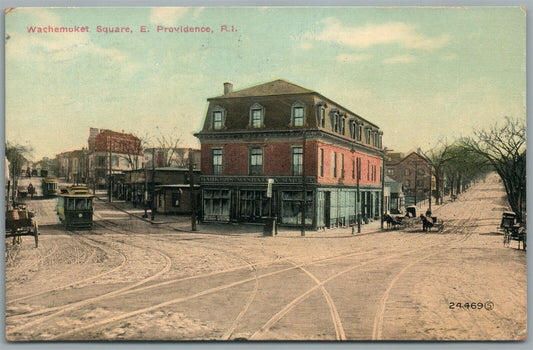 PROVIDENCE RI WACHEMOKET SQUARE ANTIQUE POSTCARD
