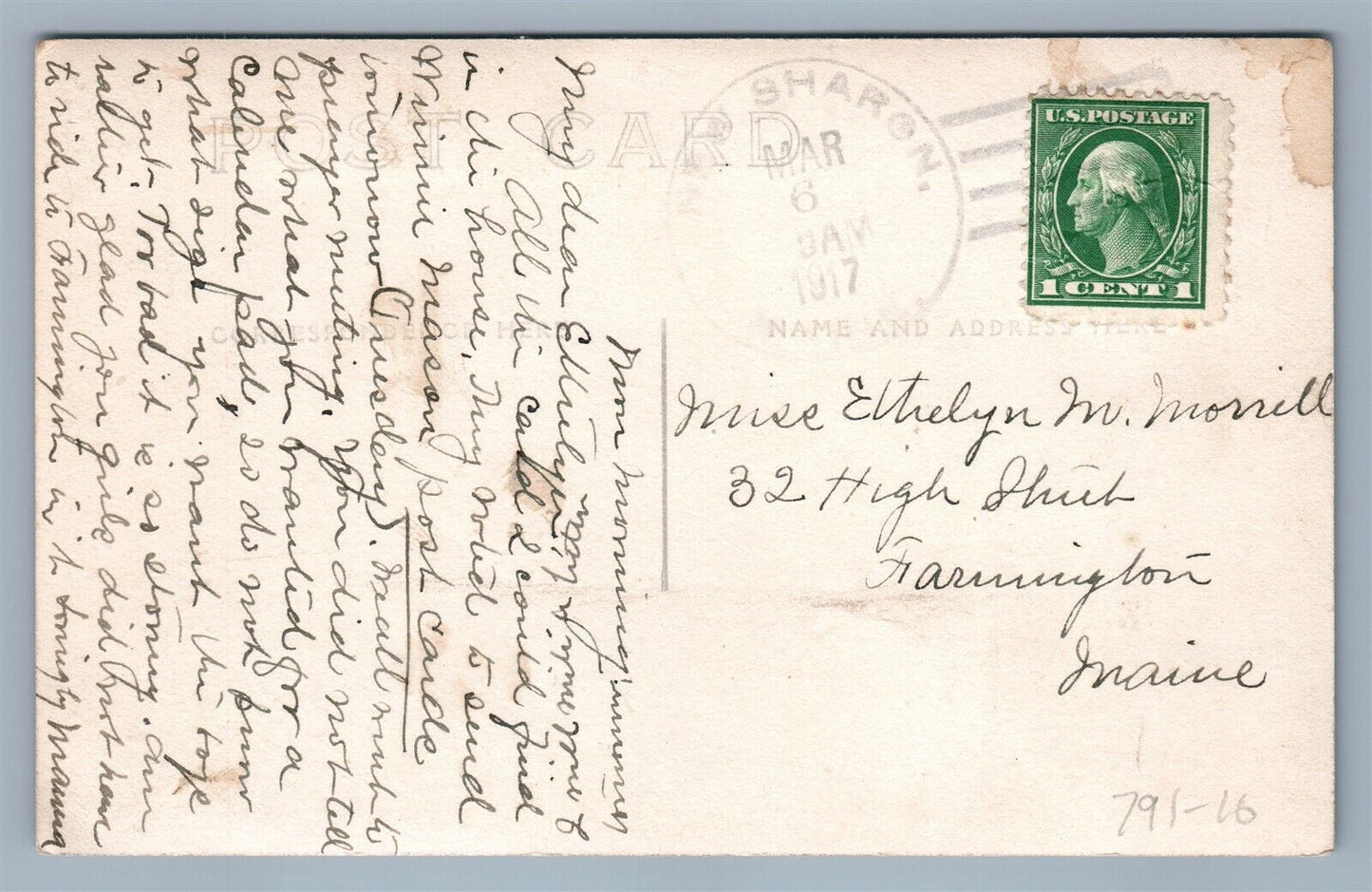 NEW SHARON ME SCHOOL HOUSE ANTIQUE REAL PHOTO POSTCARD RPPC