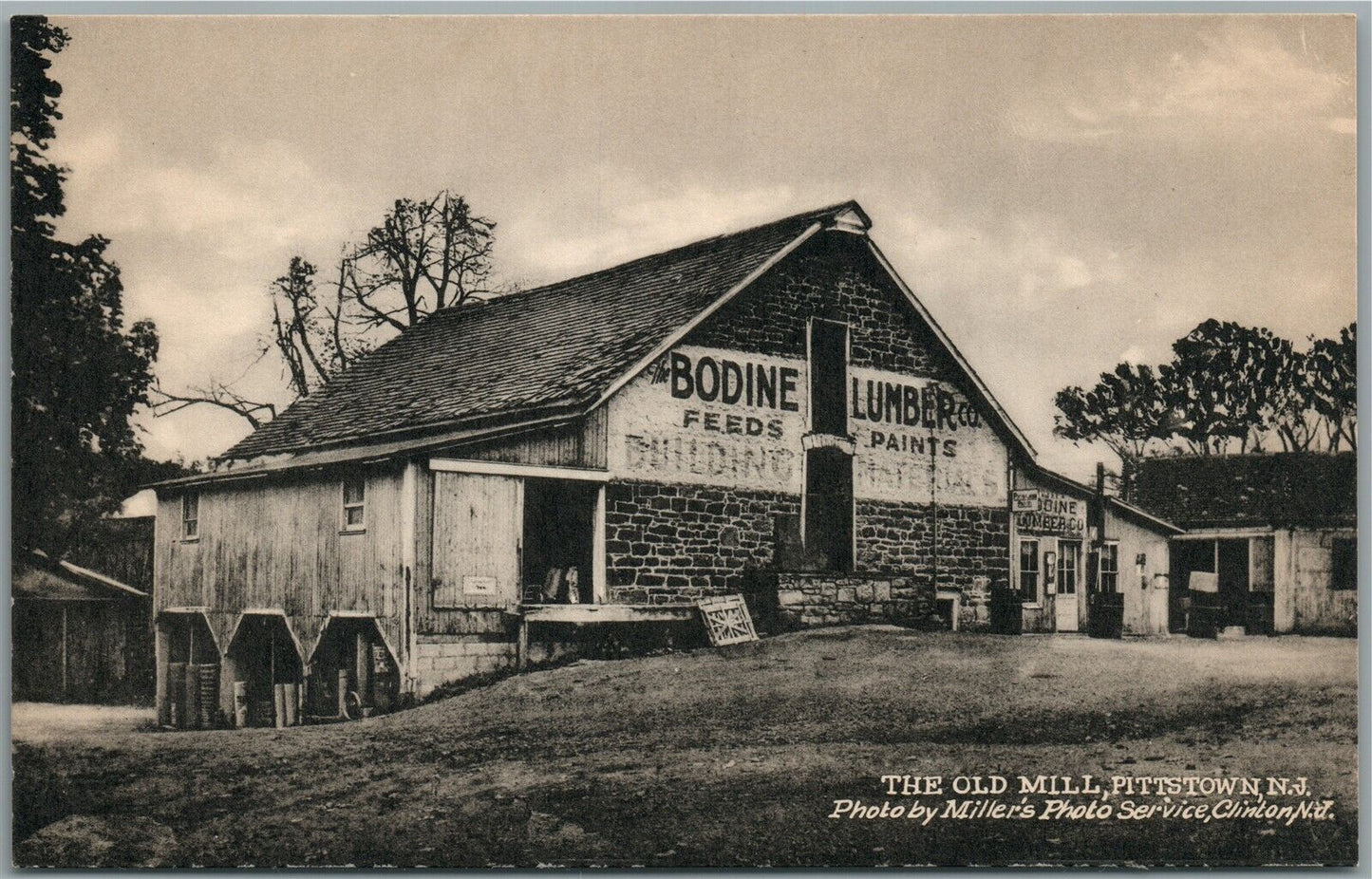 PITTSTOWN NJ THE OLD MILL ANTIQUE POSTCARD