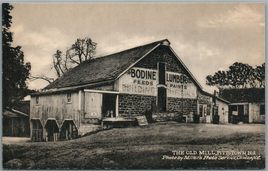 PITTSTOWN NJ THE OLD MILL ANTIQUE POSTCARD