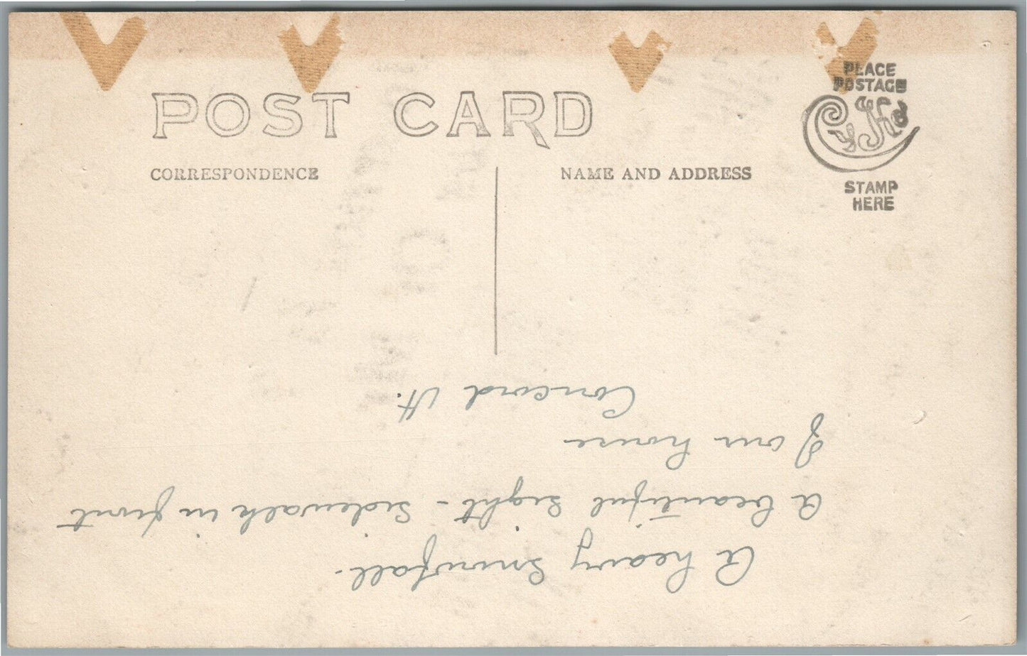 CONCORD VT SNOWFALL SCENE ANTIQUE REAL PHOTO POSTCARD RPPC