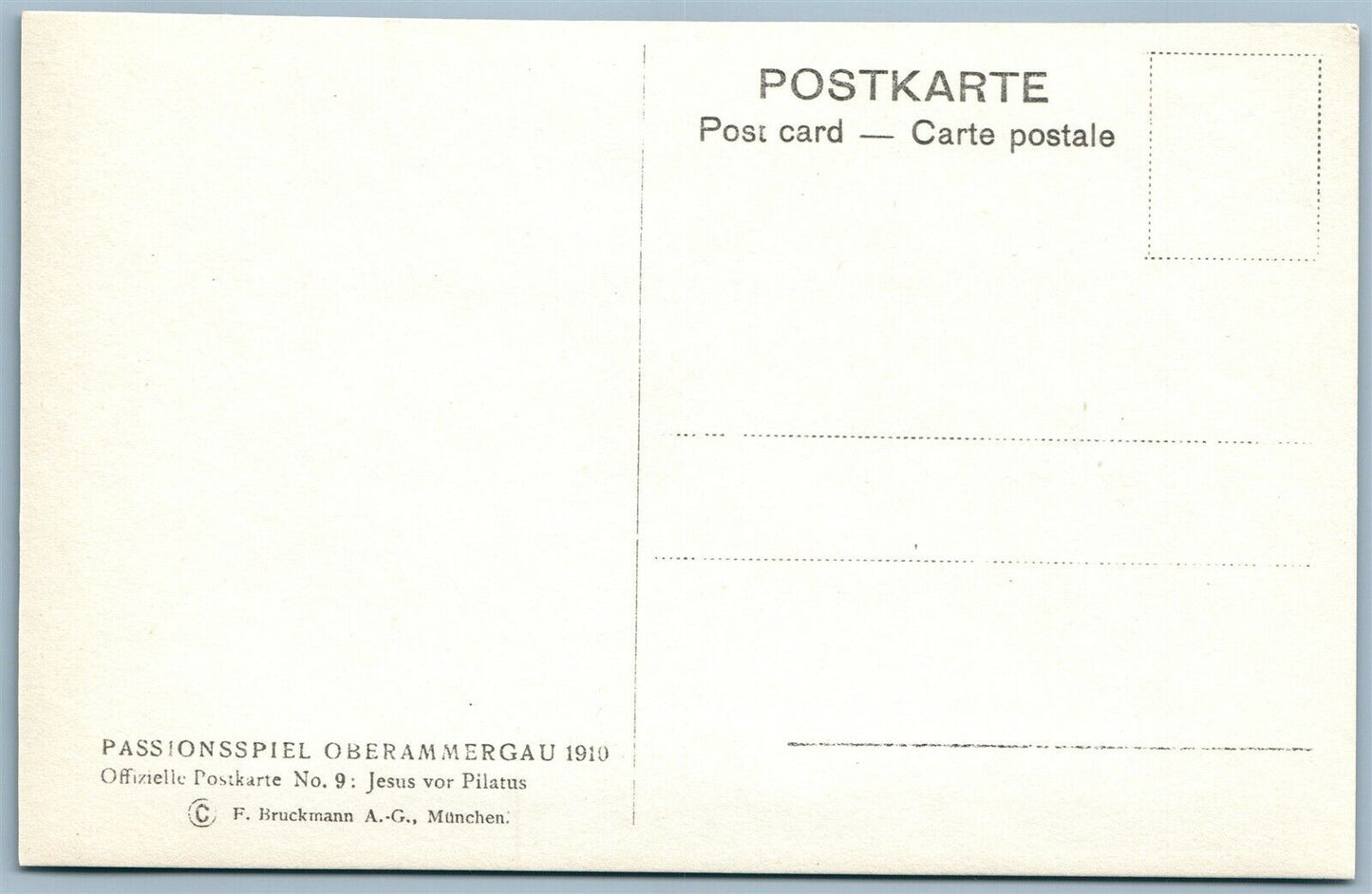 OBERAMMERGAU PASSION PLAY GERMAN ANTIQUE REAL PHOTO POSTCARD RPPC JESUS & PILATE