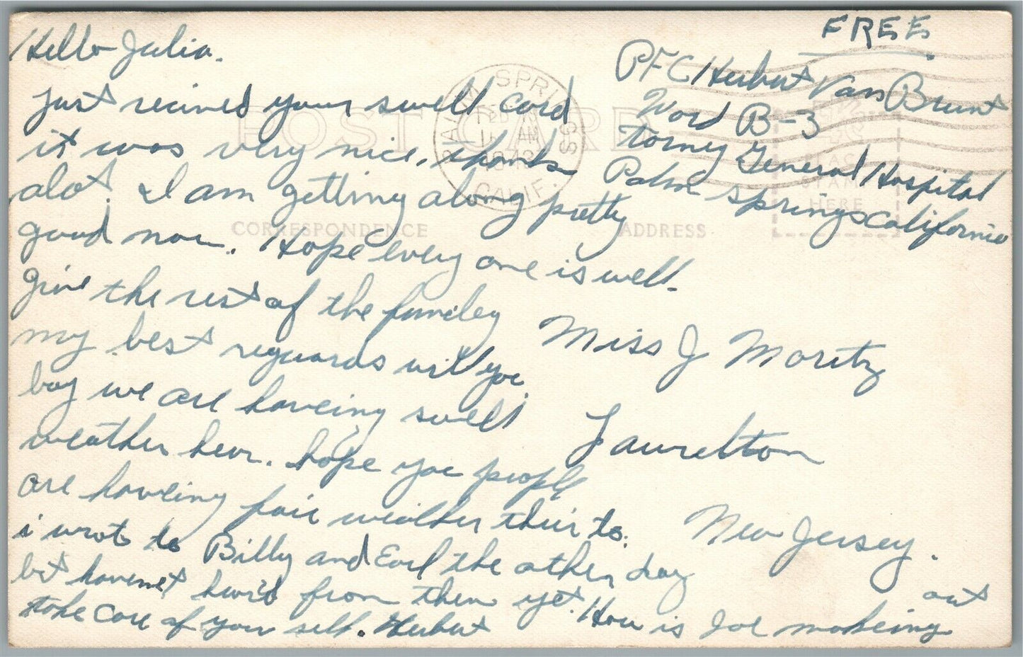 PALM SPRING CA STREET SCENE VINTAGE REAL PHOTO POSTCARD RPPC