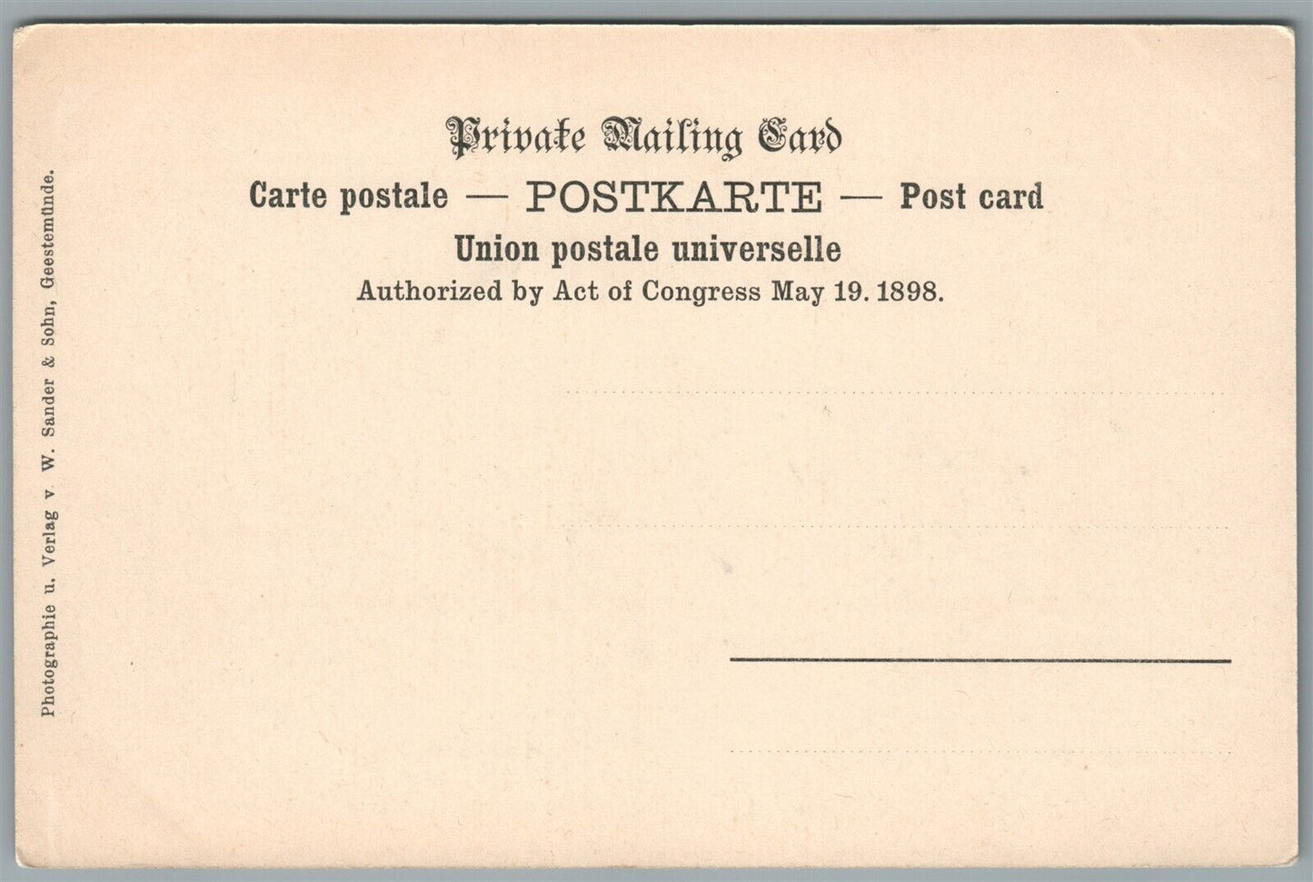 STEAMSHIP GROSSER KURFURST INTERIOR ANTIQUE POSTCARD