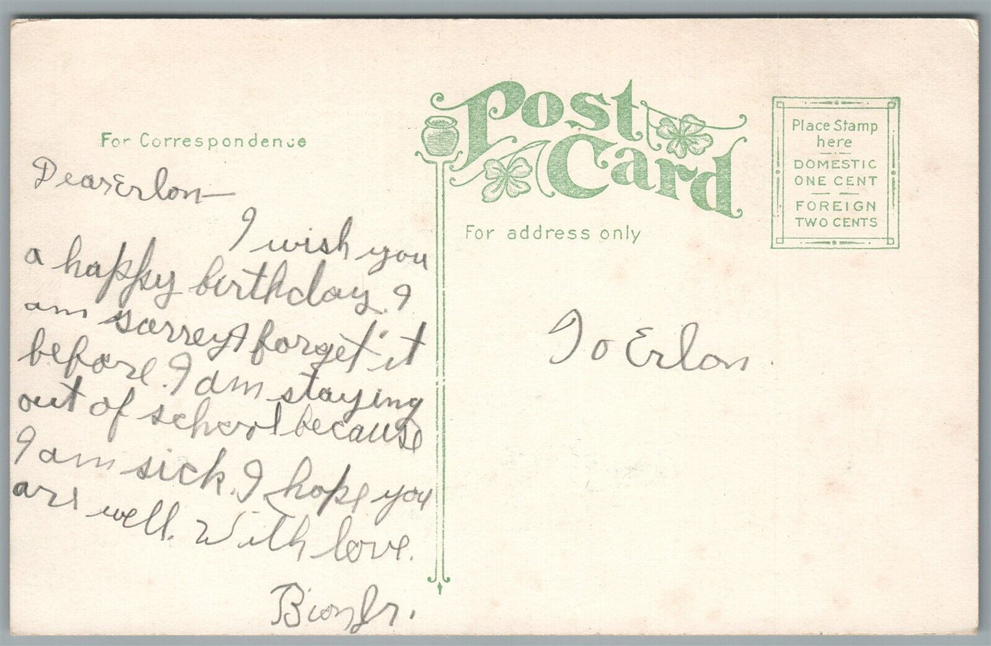 CATS in BASKET - THE ALARM ANTIQUE POSTCARD