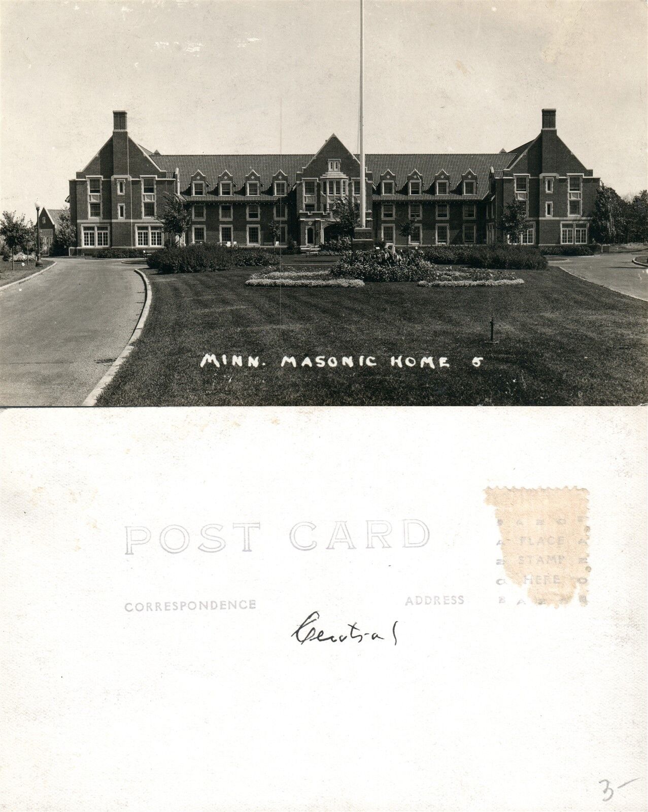 MINNESOTA MASONIC HOME MINNEAPOLIS ANTIQUE REAL PHOTO POSTCARD RPPC