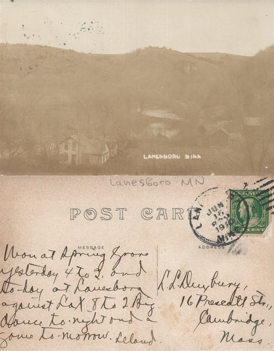 LANESBORO MN ANTIQUE 1910 REAL PHOTO POSTCARD RPPC
