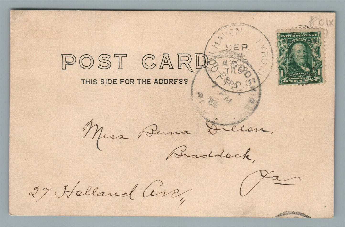 BELLEFONTE PA THE SPRING ANTIQUE REAL PHOTO POSTCARD RPPC