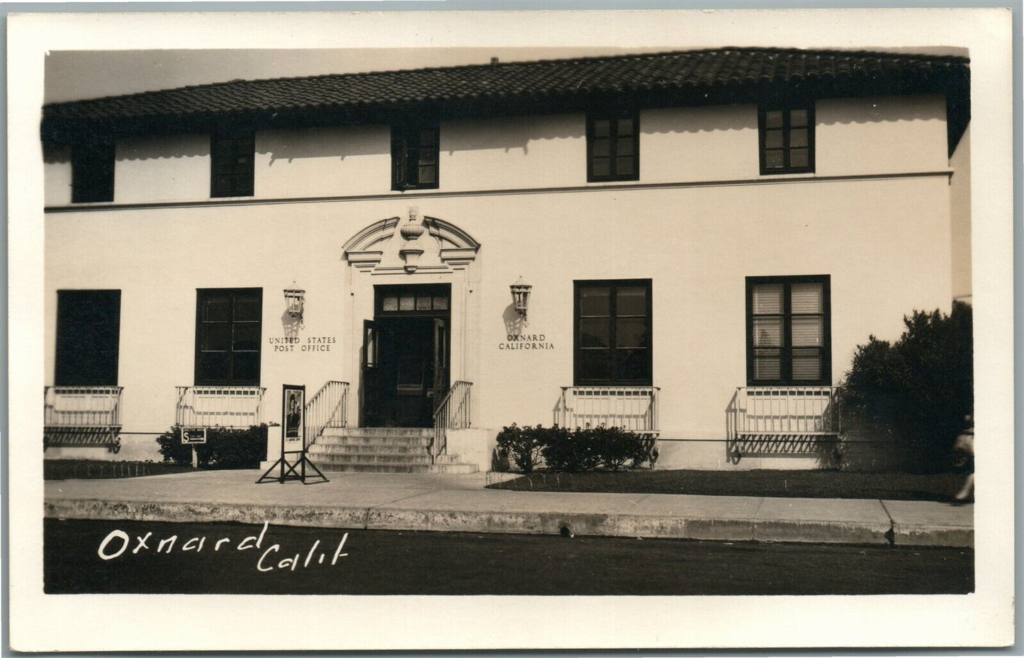 OXNARD CA POST OFFICE VINTAGE REAL PHOTO POSTCARD RPPC