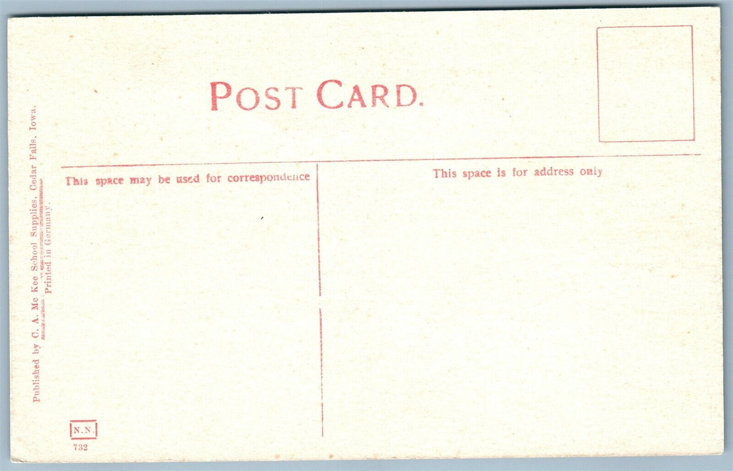 CEDAR FALLS IA W. 22nd STREET ANTIQUE POSTCARD