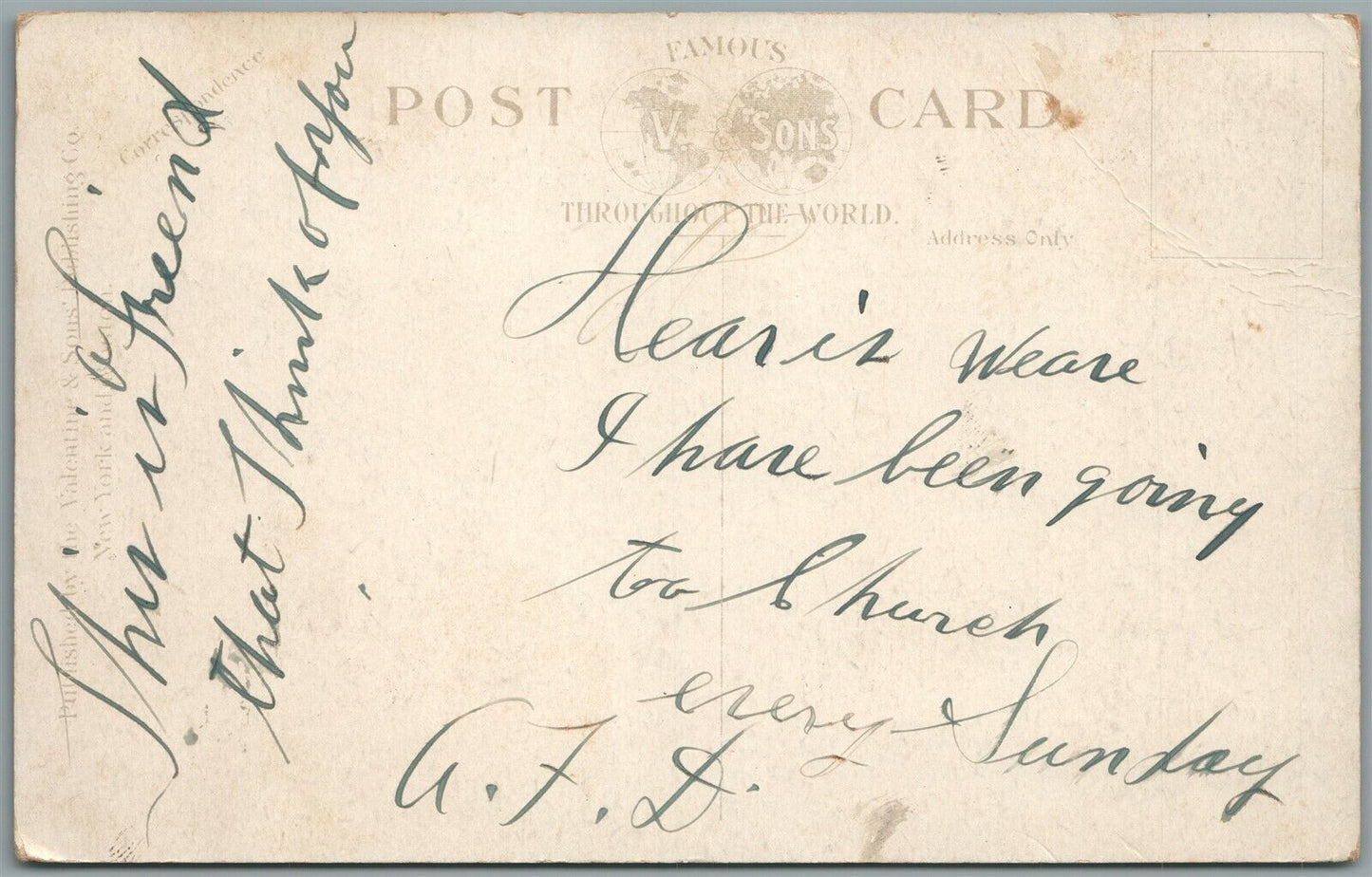 NEWARK NJ PRESBYTERIAN CHURCH ANTIQUE POSTCARD