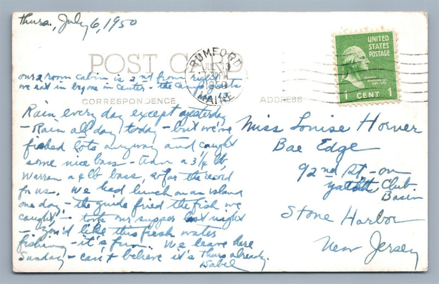 VANCEBORO ME SECTION OF LAKE VIEW CAMPS 1950 VINTAGE REAL PHOTO POSTCARD RPPC