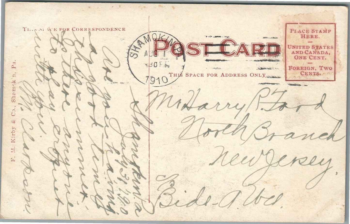 LAMBERTVILLE NJ ALONG THE DELAWARE RIVER ANTIQUE POSTCARD