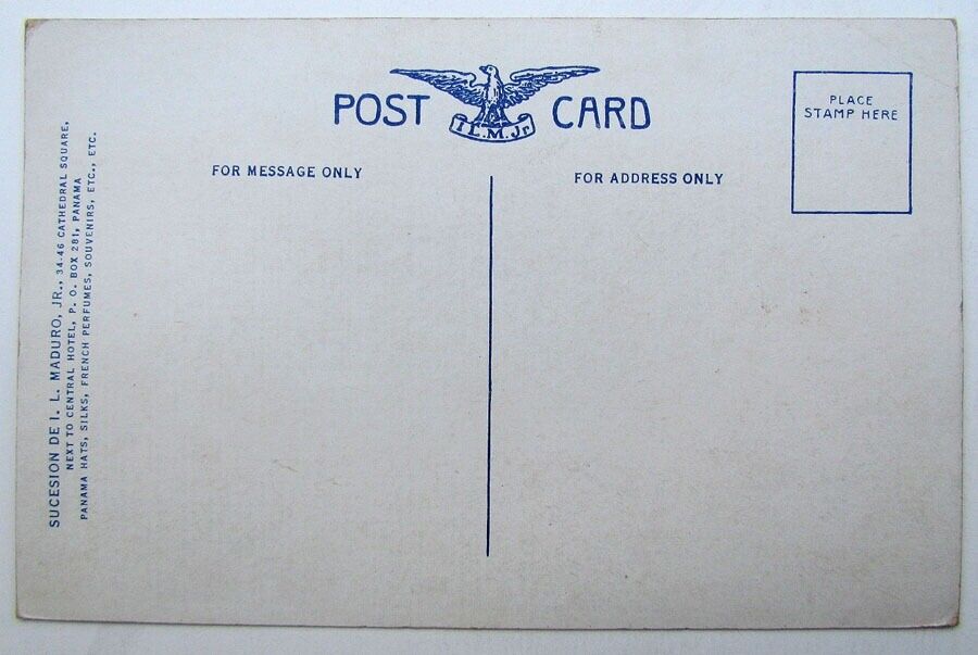 VINTAGE POSTCARD - MIRAFLORES LOCKS LOOKING TOWARDS THE LAKE PANAMA CANAL