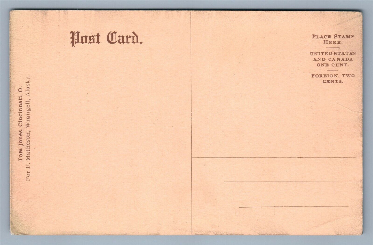 NATIVE JEWELLER MAKING BRACELETS WRANGELL AK ANTIQUE POSTCARD