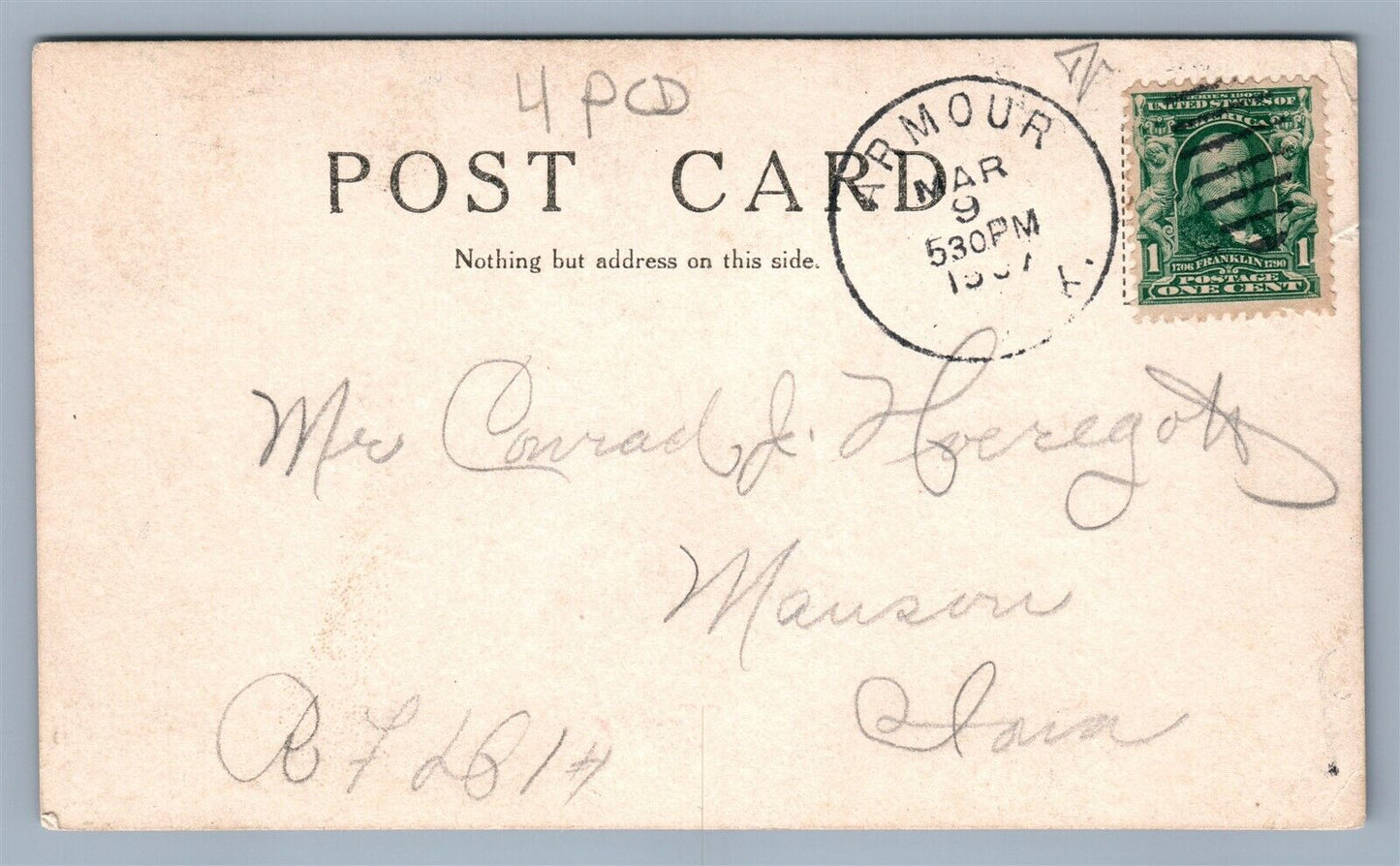 BABY BOY w/ GLOBE ANTIQUE REAL PHOTO POSTCARD RPPC