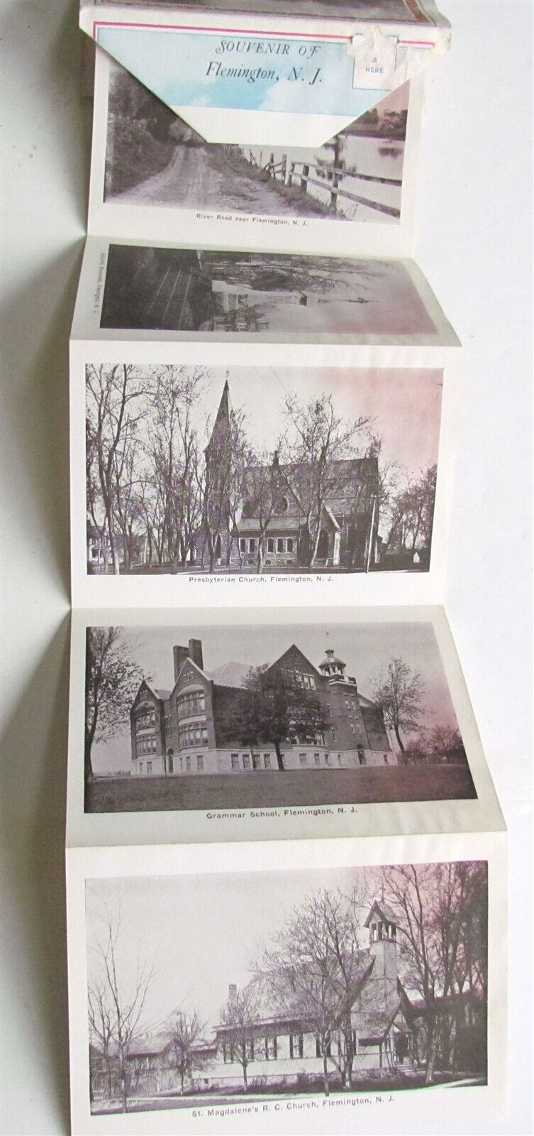 FLEMINGTON NJ ANTIQUE POSTCARD FOLDER
