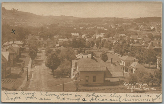 BARRE VT HIGHLAND AVENUE ANTIQUE REAL PHOTO POSTCARD RPPC