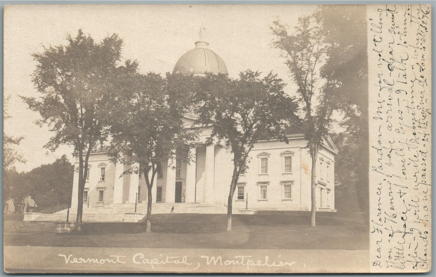 MONTPELIER VT VERMONT CAPITAL ANTIQUE REAL PHOTO POSTCARD RPPC